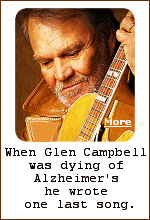 Despite the many challenges and limitations imposed on him by his illness, Campbell was able to write one final song in 2013. Unfortunately, his health never allowed him to perform �I�m Not Going To Miss You� for any audience outside his own home. In this, his last song, Campbell evokes the devastating impact of Alzheimer�s disease, both on himself and his loved ones. At the same time, �I�m Not Going To Miss You� also strikes positive notes as it recounts a life�s worth of experiences and memories.